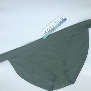 Moxi Blu Bikini Bottom Cheeky XL (16-18) Pine Green NWT